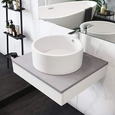 Swiss Madison Monaco Round Ceramic Bathroom Vessel Sink in White