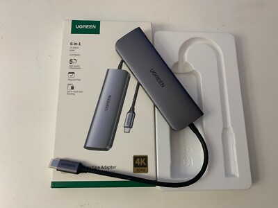 Ugreen USB-C Multifunction Adapter 6-in-1 1xHDMI, 3xUSB-A, 1xSD, 1xTF, 4K-30Hz