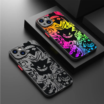 Handyhülle Case Gengar Japan Anime iPhone 12 13 14 15 16 Mini Plus ProMax