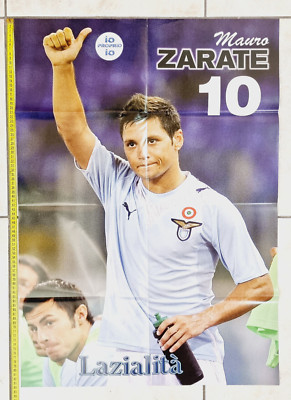 Poster Story Mauro Zarate Lazio Lazialita Neu Original Unbenutzt Befestigt