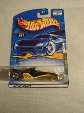 Hot Wheels 2001 Rod Squadron 3/4 Greased Lightnin' #67 Black & Yellow 50102