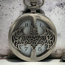 Batman Pocket Watch NEW Dark Knight Gift Comic Fan Vintage Silver Look