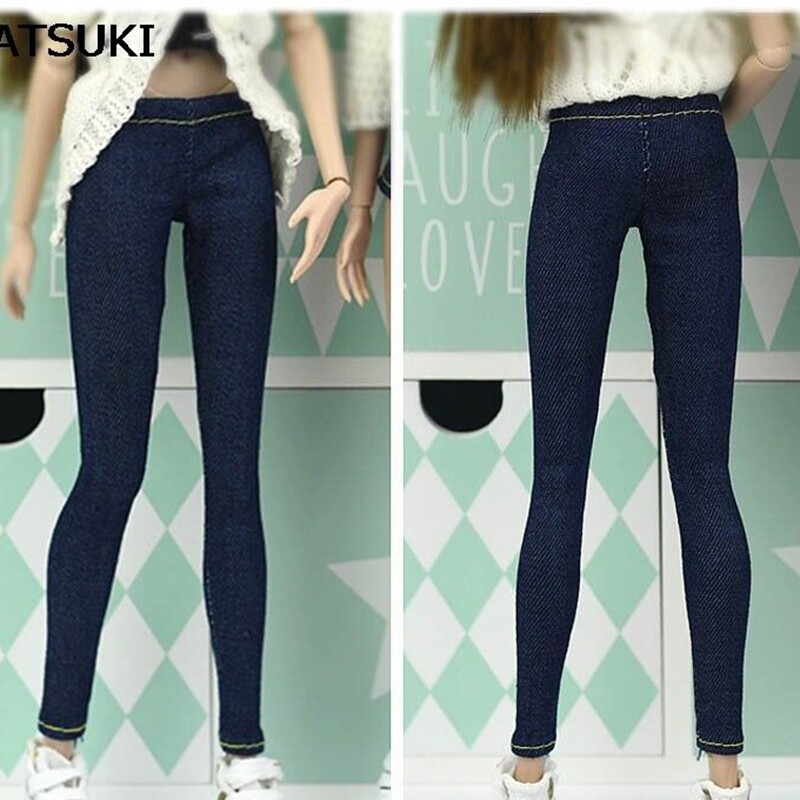 Elastic Jeans Pants For 1:6 Doll Clothes Shorts For Blyth 1/6 Trousers