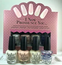 OPI Nail Lacquer Mini Set I NOW PRONOUNCE YOU .. Minis 4 Bottles 
