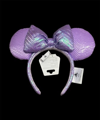 Disney Parks Lavender Iridescent Sequin Minnie Mouse Ears s-l400.png main image 4