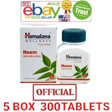 NEEM HIMALAYA FRESH OFFICIAL 5 BOTTLES 300 TABLETS USA Immunity&Blood support