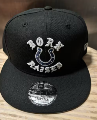 Born X Raised × NEW ERA NFL + COLTS SNAPBACK ROCKER HAT: BLACK | eBay