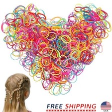 1500 Mini Ponytail Holders No Damage Rubber Bands Tiny Hair Ties Girls New