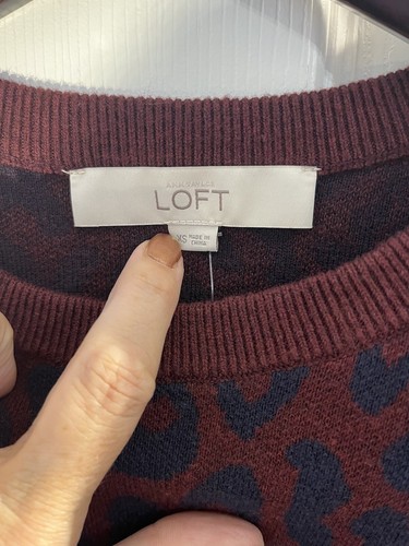 Ann Taylor LOFT Womans Sweater XS Lightweight Cheetah Leopard Print Animal New - Picture 3 of 11