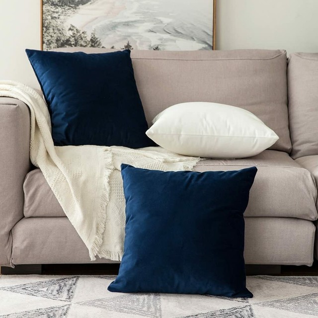 Velvet Throw Pillow Cover Set Soft Cushion Pillowcase Covers Square 18inch Green For Sale Online Ebay