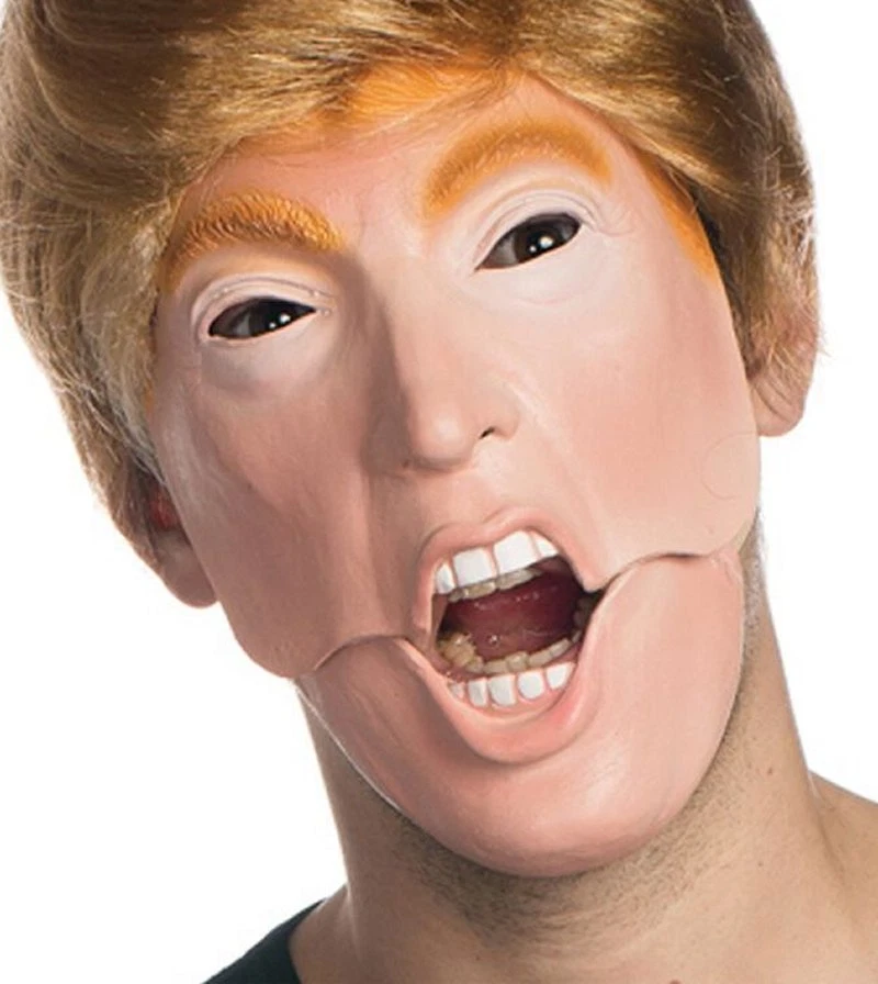 Donald Trump Costume Mask Moving Face Mouth Latex Republican Presidential Mover - Image 2 of 3