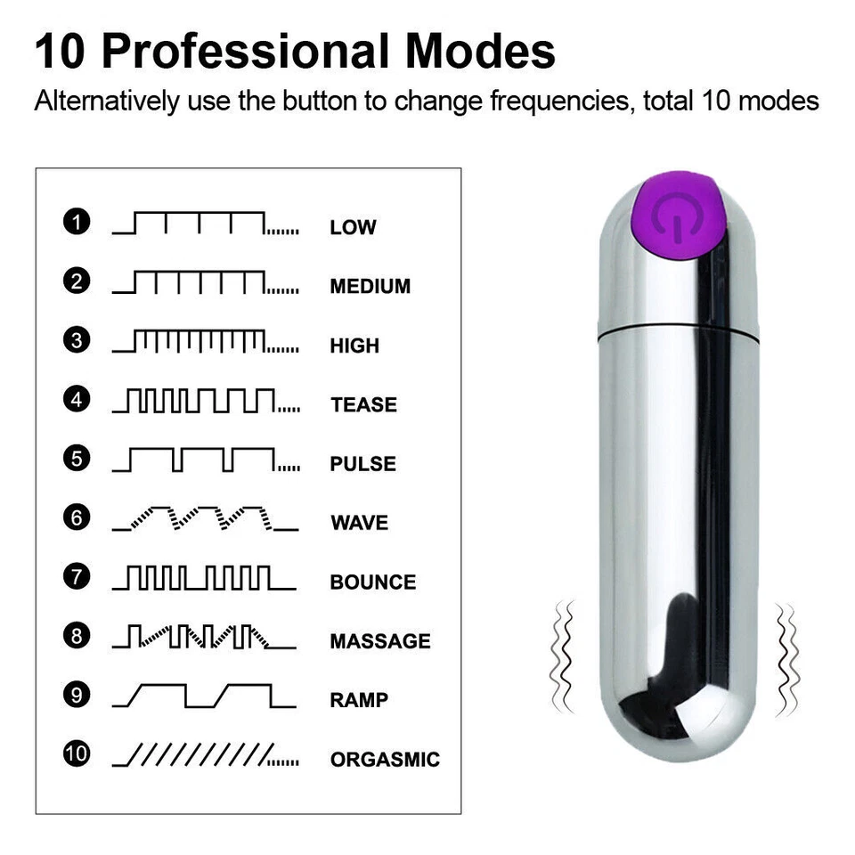 Recargable-Bala-Vibrador-Clítoris-Estimulación-Punto G-Consolador-Anal-Sexo-Juguetes-Mujer Foto 4 de 4