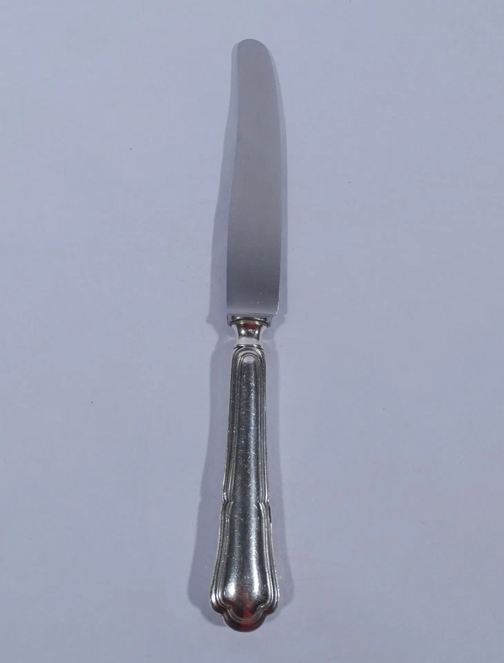 Gebr. Hepp Chippendale Speisemesser L 26 cm 90 er Silber Besteck Monogramm LB - Bild 2 von 4