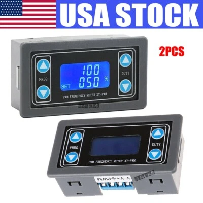 2PCS PWM Signal Generator Module Adjustable PWM Pulse Frequency Adjustable Meter