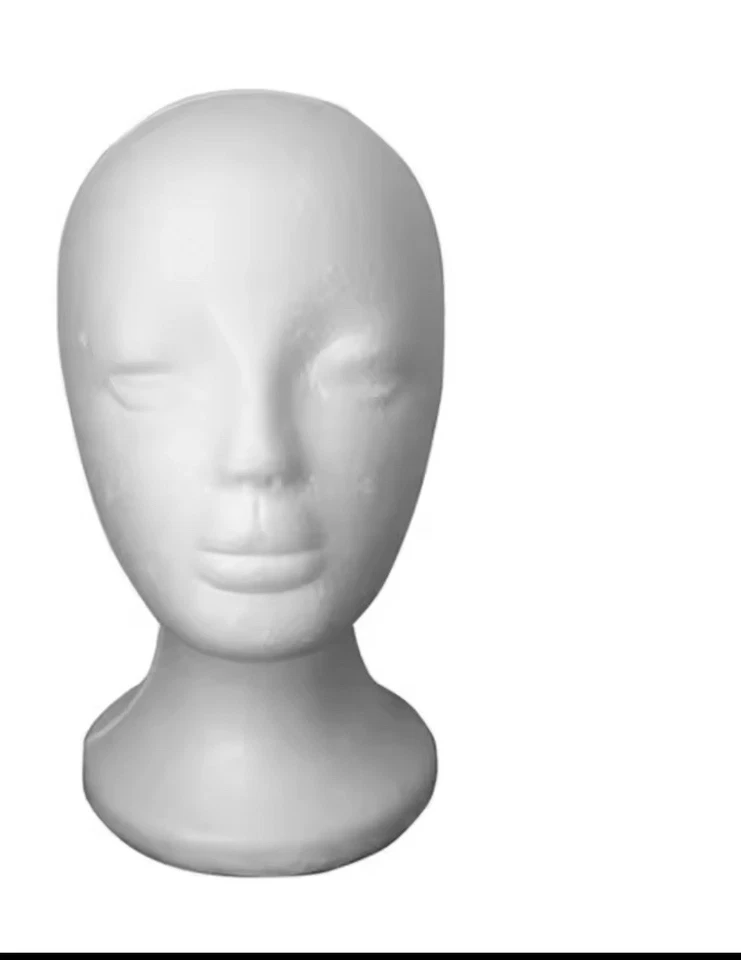 HEADLESS Foam Mannequin Head Wig Hat Display Model – Female Styrofoam Stand 52cm EPS