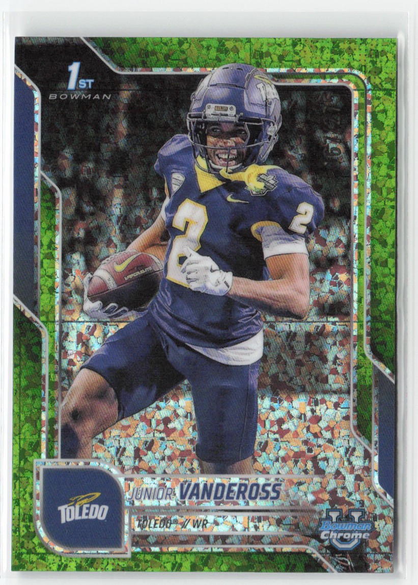 Junior Vandeross 2025 Bowman U Chrome Lime Green Mini-Diamond #/275 #197 Toledo
