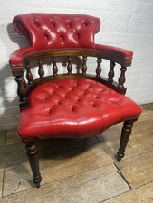 Chesterfield Leather Captains Chair . Desk Chair  . Free Delivery Available