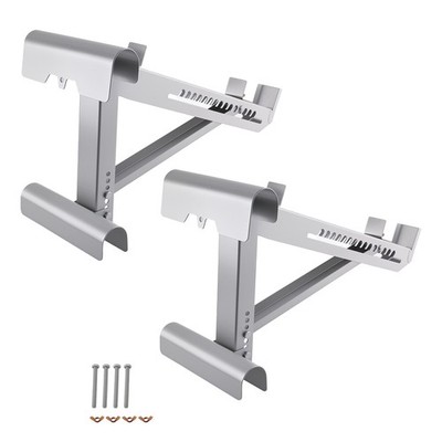 2pc Alloy Steel Ladder Bracket 440lbs Load 20in Wide Platform Work Support