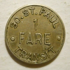 South Saint Paul Transit (Minnesota) transit token - MN820F
