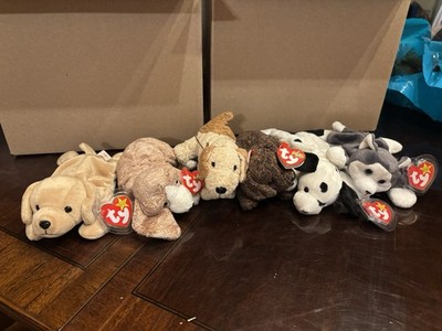 Ty Beanie Babies Dog Lot 1 Fetch Sniffer Rufus Dotty +2