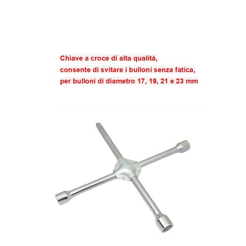 PER FSO CRIC A PANTOGRAFO PER AUTO+CHIAVE A CROCE KIT EMERGENZA STRADALE - Picture 6 of 7