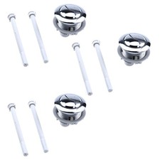 Toilet Button Dual Push Flushing Toilet Tank Button with Thread Plastic Dia 3...