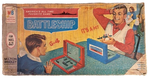 Vintage 1967 Milton Bradley Battleship Board Game #4730 Naval Strategy Game