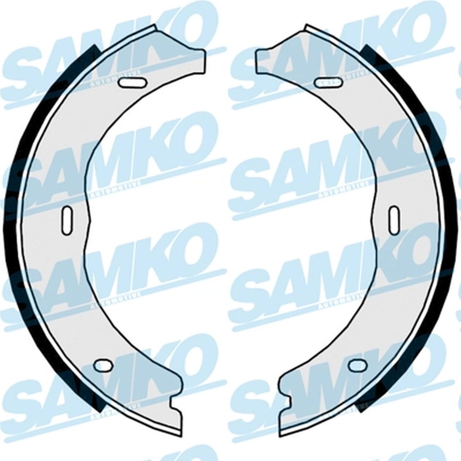 ORIGINAL® SAMKO Bremsbackensatz, Feststellbremse Hinten für Mercedes-Benz