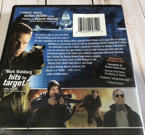 Shooter Mark Wahlberg Danny Glover DVD Movie Action Thriller NEW (Rated R) 2007 - Picture 4 of 4