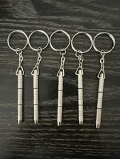 5pcs Key Ring Screwdriver EDC Tool Set Outdoor Pocket Mini Tool Keychain Silver