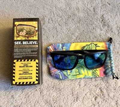 Method Seven Evolution HPSx Transition Sunglasses Black Frame Blue Lens READ