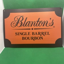 Blanton's Bourbon Whiskey DELUXE Metal Sign for Bar/ Garage/Man Cave/Game Room.