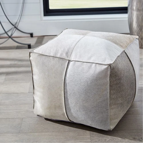 Cyan Design 10129 Brixton 19 inch Grey Pouf - Picture 3 of 3