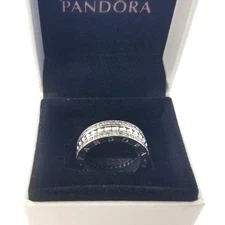 New 100% Authentic PANDORA 925 Forever Pandora, Clear Cz Ring # 190962CZ