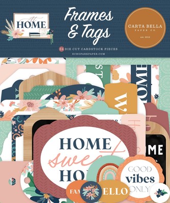 Carta Bella Cardstock Ephemera - Rahmen & Etiketten, zu Hause - AH339025