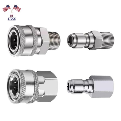 #ad 4pcs NPT 3 8in Max 5000 PSI pressure washer adapter kit Replacement Kit $17.19