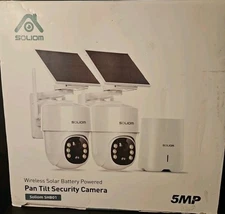 5MP Smart Security Cameras (2)  WiFi,  Outdoor, and Solar Powered