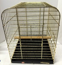 Vintage Prevue Hendryx Brass Bird Cage w/ Perch  Tray Heavy Duty