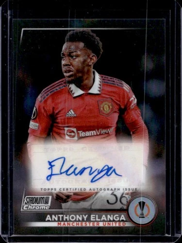 2022-23 Topps Stadium Club Chrome UEFA Anthony Elanga Auto #CA-AE Man U