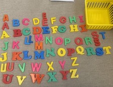 Vintage Alphabet Fridge Magnets Numbers Letters Mixed Assorted Lot Of 58  Box