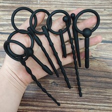 8PCS Penis Plug Bead Dilator Set Silicone Urethral Sounding Cock Stretcher Male