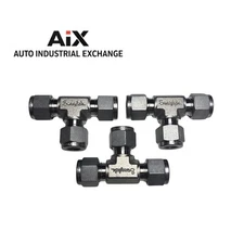 Lot of 3 Swagelok SS-600-3 Tee Union Fittings 3/8” OD Stainless Steel OEM