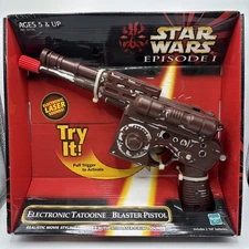 Star Wars Episode 1 Electronic Tatooine Blaster Hasbro 1998 New Free Shipping