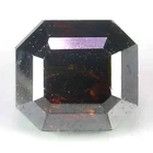 RADIANT!! UNHEATED BLACK GOLDEN BROWN COLOR INDIAN ROOTILE GEM - EMERALD CUT