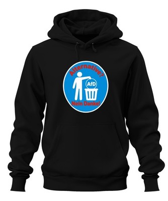 Alternative No Thank You Anti AfD Protest Politics Unisex Hoodie Hooded Sweatshirt