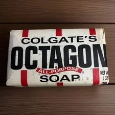 Vintage Colgate Octagon All-Purpose Soap 7 oz Bar New Old Stock