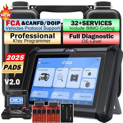 2025 XTOOL X100 PADS Car key Programmer IMMO Coding Auto OBD2 Diagnostic Tool
