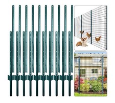 U-Channel Steel Fence Posts for Wire Mesh 10-Pack – 182cm