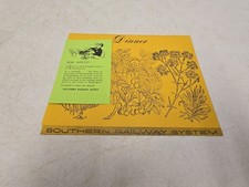 Vintage 1972 Southern Railway System Train Menu Bon Appetit Breakfast Notice