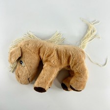 Vintage 1979 Russ Berrie Horse Plush Stuffed Animal Yarn Korea Toy Free Shipping